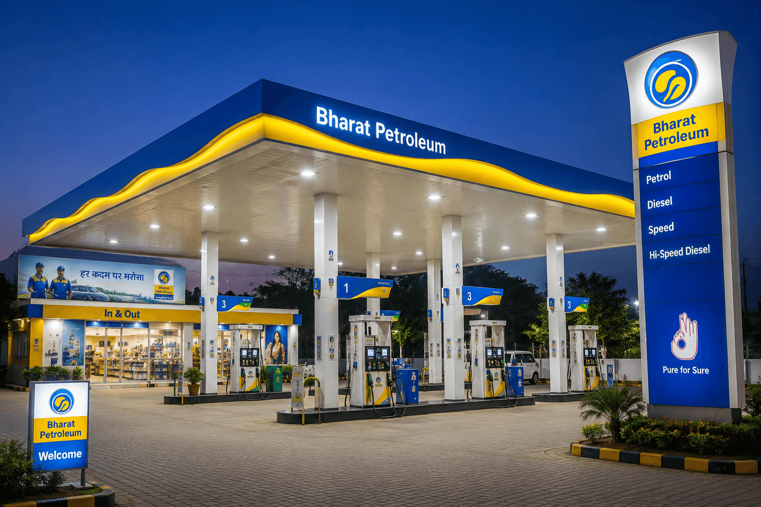 BPCL — Fuel Station Roofing Project